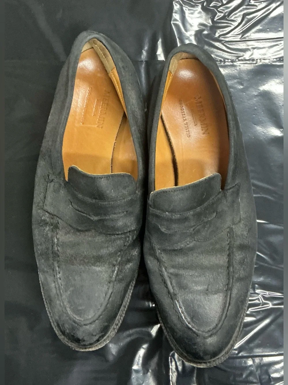 Meermin Black Suede Penny Loafers PR26-1